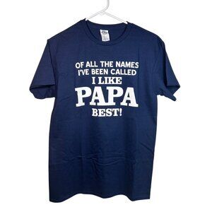 Papa-Themed Navy Blue T-Shirt "Of All The Names I’ve Been Called I Like Papa Bes